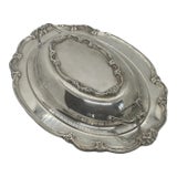 Mid 20th Century 1847 Rogers Bros Is Remembrance Oval Covered Serving Platter For Sale