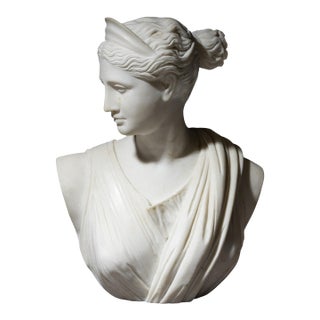 Grand Tour Marble Bust of Diana of Versailles, 19th Century For Sale