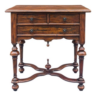 Theodore Alexander Castle Bromwich Collection 3 Drawer William & Mary Style Side Table or Lowboy For Sale