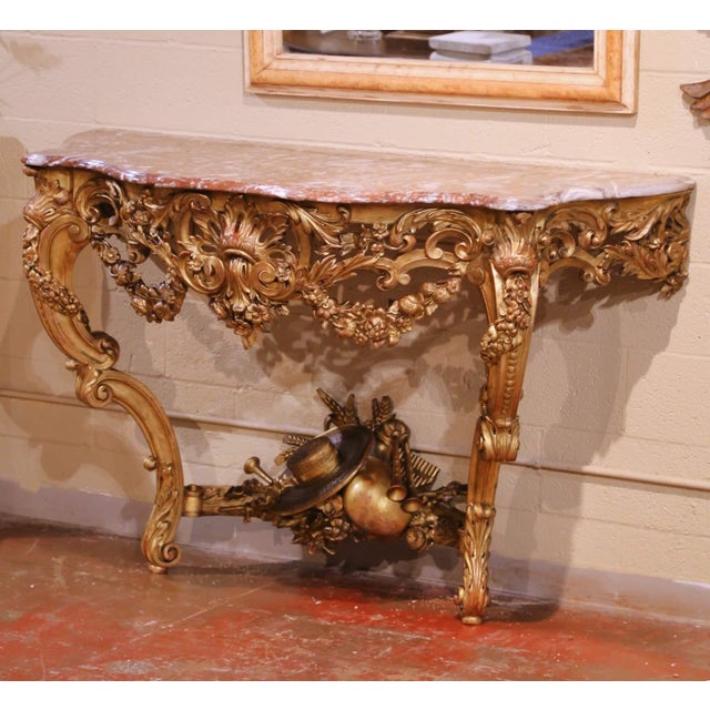 Place this elegant antique console table against a wall in an entry, hallway, or salon for a striking statement of early...
