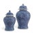 Aegean is our blue and white shaped temple jar in a modern wave pattern. Lift off lid. Base of the jar is 9" diameter....