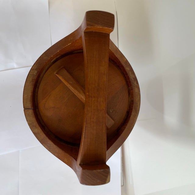 1960s Vintage Jens Quistgaard Congo Teak Wood Ice Bucket for Dansk Design Mid Century Modern For Sale - Image 5 of 7