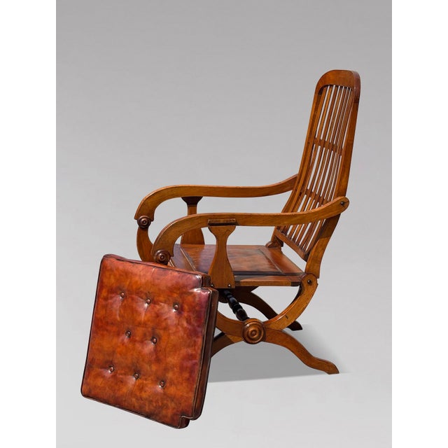 Antique Walnut Reclining Armchairs, 1860, Set of 2 For Sale - Image 3 of 17