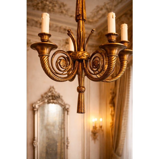 Bring timeless French elegance into your interior with this Early 20th-Century Louis XVI–style chandelier, an authentic...