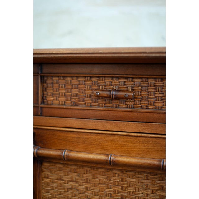1980s Vintage Sideboard in Faux Bamboo, 1980s For Sale - Image 5 of 9