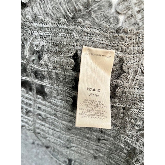 Burberry Mohair Macrame Windowpane Wrap Scarf For Sale - Image 10 of 10