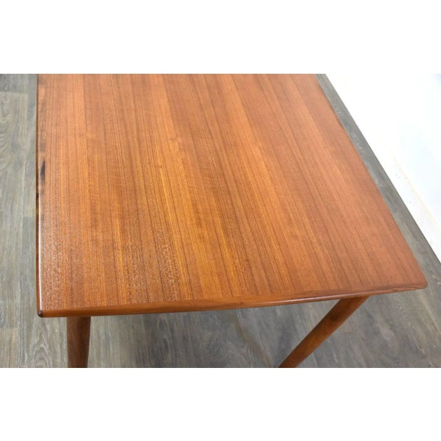 1960s Danish Modern Teak Draw Leaf Dining Table For Sale - Image 9 of 10