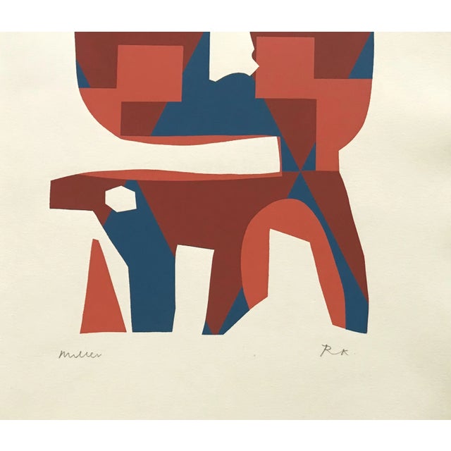 Artist: Ronald King Country: Brazil ? England Title: Millere Medium: Screenprint? (four colors) Marks: Pencil signed and...