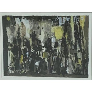 Olga Reiwald, Point jaune, 1950, Watercolor on Paper, Framed For Sale