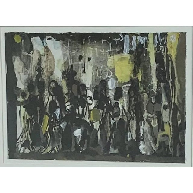 Olga Reiwald, Point jaune, 1950, Watercolor on Paper, Framed For Sale
