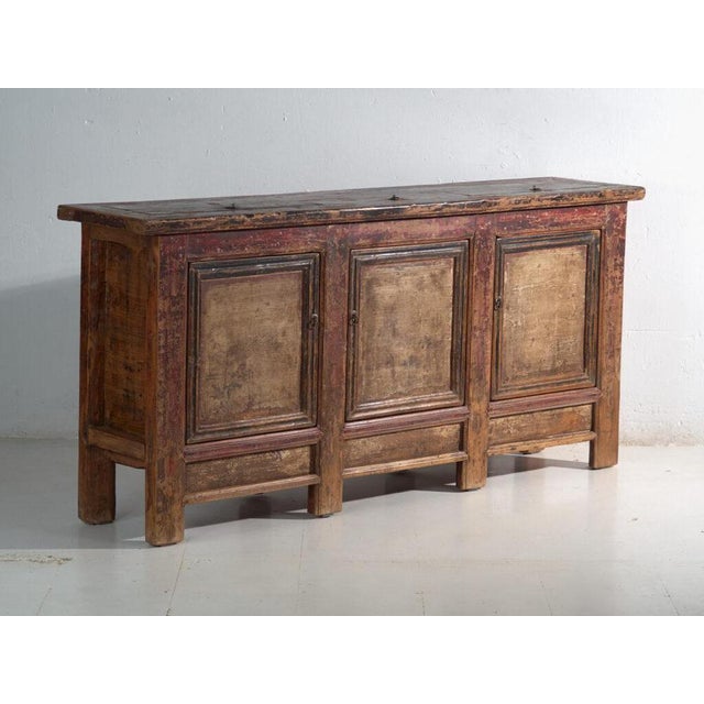 Vintage Chinese Sideboard in Elm, 1930 For Sale - Image 12 of 12