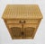 2000 - 2009 Natural Small Lattice Front Wicker Kitchen Bathroom 3 Shelf 1 Drawer Storage Cabinet For Sale - Image 5 of 6