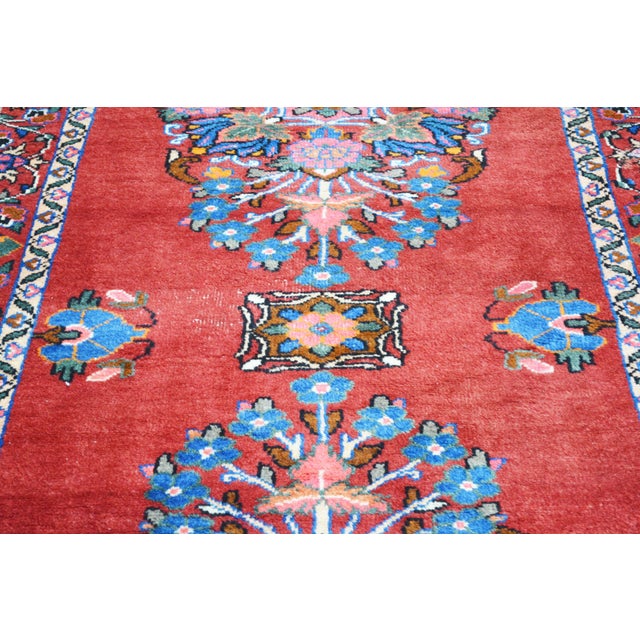 Vintage Hand Knotted Wool Rug, 4'x10" For Sale In New York - Image 6 of 6