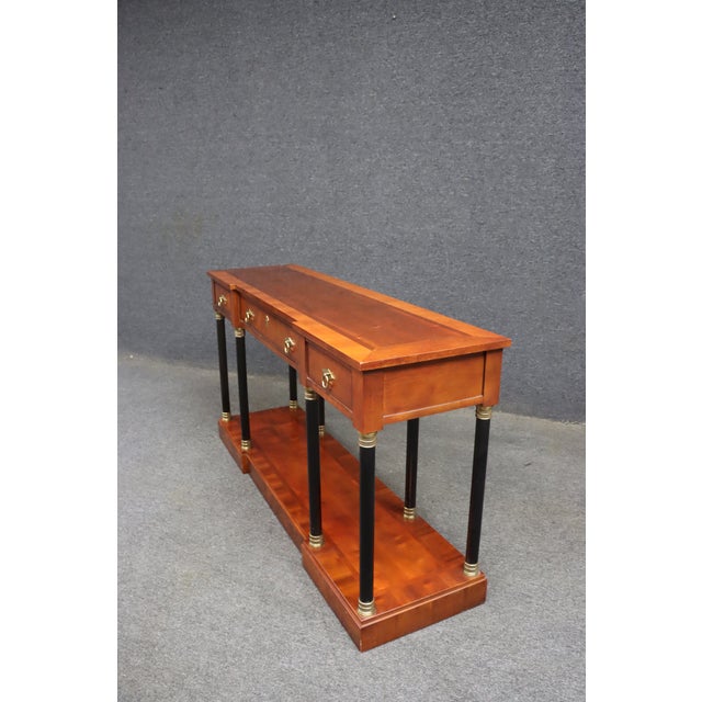 Century Furniture Biedermeier Style Mahogany Console Table For Sale - Image 9 of 14