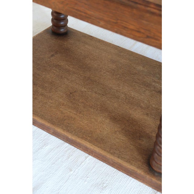 French Art Deco Dining Table in Oak with Turned Bobbin Legs, 1930s For Sale - Image 4 of 13