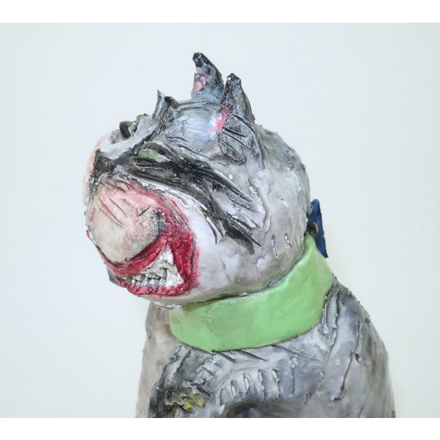 Leslie Wallace Coon Ceramic Cat Folk Art Sculpture For Sale - Image 4 of 15