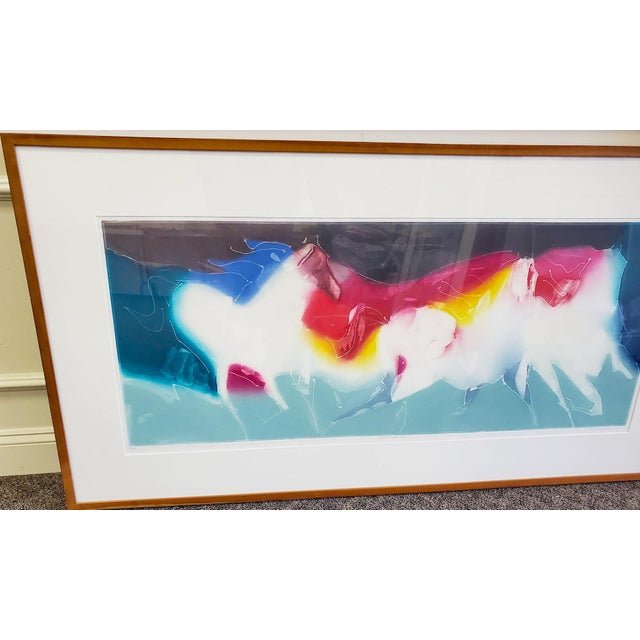 1990s 1990s 50” Large Scale Jean Richardson Signed Limited Edition Lithograph Entitled Firebrands For Sale - Image 5 of 12