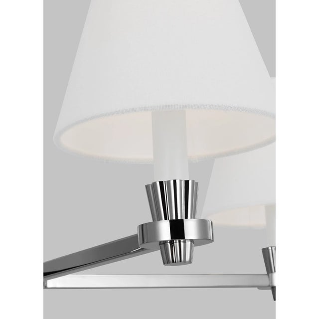 Traditional Alexa Hampton by Visual Comfort Studio Paisley Medium Chandelier, Polished Nickel For Sale - Image 3 of 9