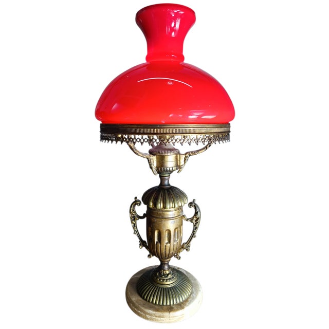 Large Art Nouveau Library Lamp, 1920s For Sale - Image 4 of 8