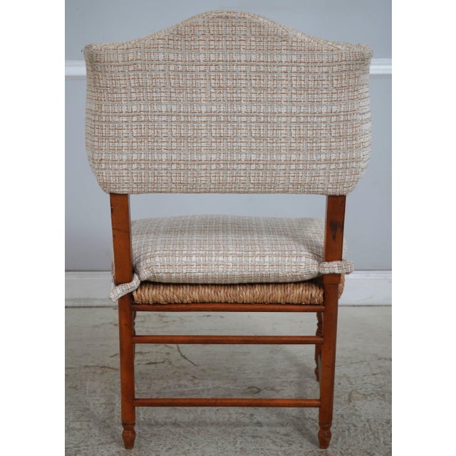 French Country Woven Seat Arm Chair For Sale - Image 4 of 17