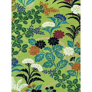Jim Thompson Floret Linen Blend Fabric 6 6/8 Yards For Sale