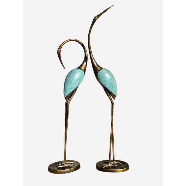 Sculptural Crane Garden Statues For Sale - Image 12 of 14
