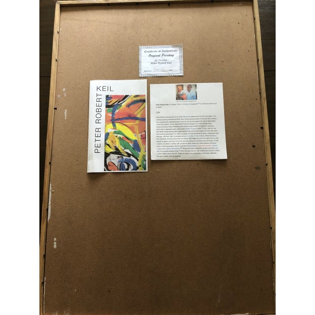 Modern Peter Robert Keil Signed Expressionist Painting With Certificate of Authenticity For Sale - Image 9 of 12