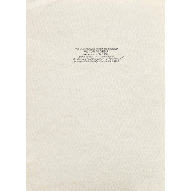 Paper 'Seated Nude' by Victor Di Gesu, Paris, Louvre, Salon D'Automne, Académie Chaumière, Los Angeles County Museum of Art For Sale - Image 7 of 7