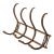 Large Antique Bentwood Coat Rack: Thonet Style Wall Hanging Hat Rack With Four Hooks For Sale