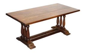 Vintage Hardwood Rectangular Dining Table