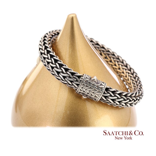 John Hardy Sterling Silver Woven Chain Bracelet For Sale - Image 11 of 14