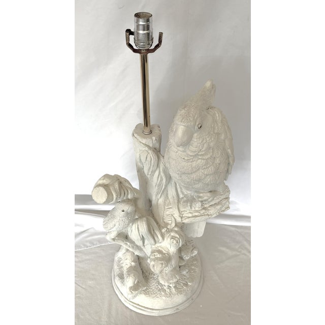 Sculpture Materials Vintage Mid Century Modern Coastal Tropical Bird Lamp For Sale - Image 7 of 18