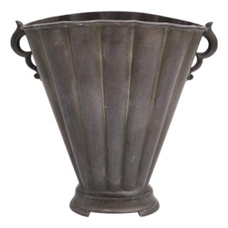 Danish Grace Art Deco Sculptural Vase in Diskometal by Just Andersen, 1930s For Sale