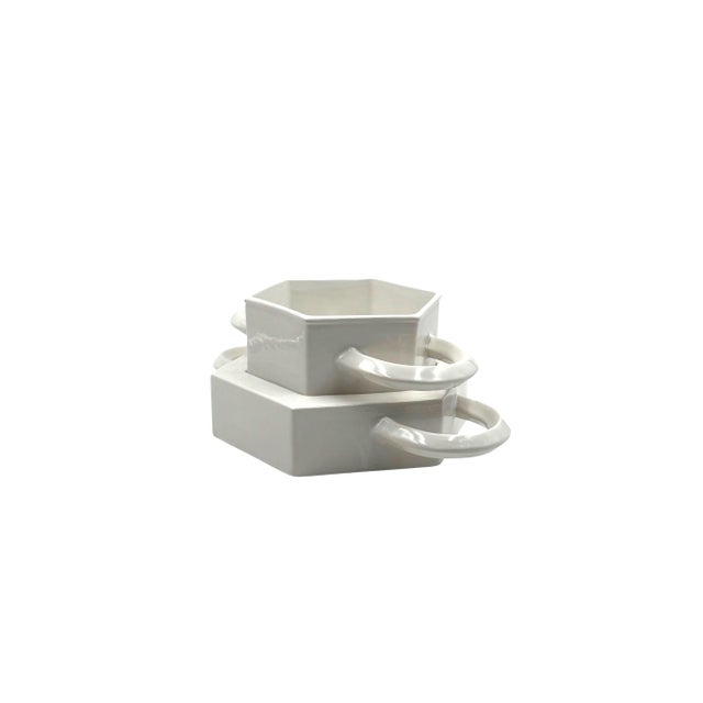 1970s Sergio Asti, White Ceramic Centerpiece / Vide Poche, Gabbianelli Italy Ca. 1970 For Sale - Image 5 of 18