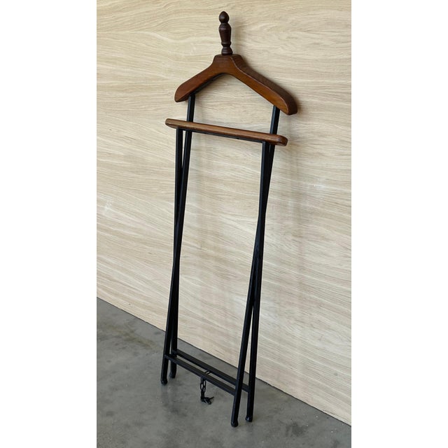 Mid 20th Century Mid 20th Century Ico Parisi Style Beechwood and Iron Suit Rack For Sale - Image 5 of 18