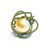 Gemstone Bochic “Orient” Vintage South Sea Pearl & Emerald Ring Set 18K Gold & Silver For Sale - Image 7 of 10