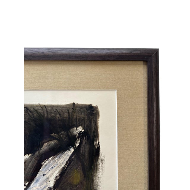Signed Mid-Century American Painting, Newly Framed in Museum Glass & Walnut Frame For Sale - Image 13 of 15