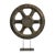 Wooden Wheel on Iron Base For Sale
