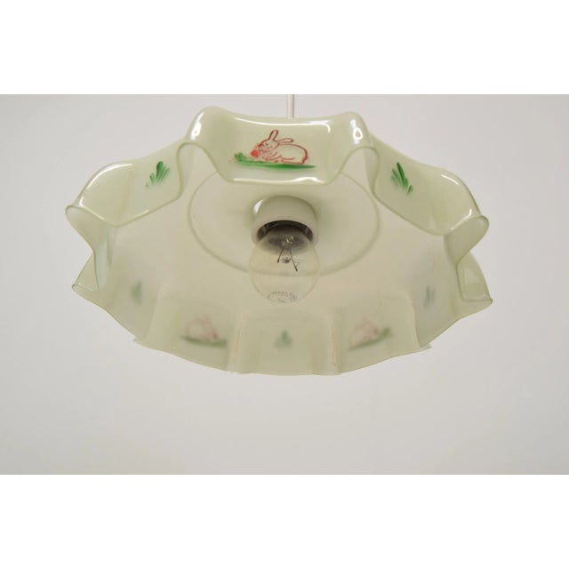 Mid-Century Glass Pendant, 1950s For Sale - Image 8 of 13