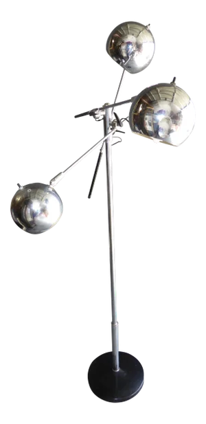 Vintage Chrome Three Arm Orbiter Floor Lamp