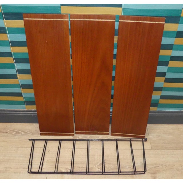 Mid-Century Modern String Shelf in Walnut, 1960s For Sale - Image 9 of 11