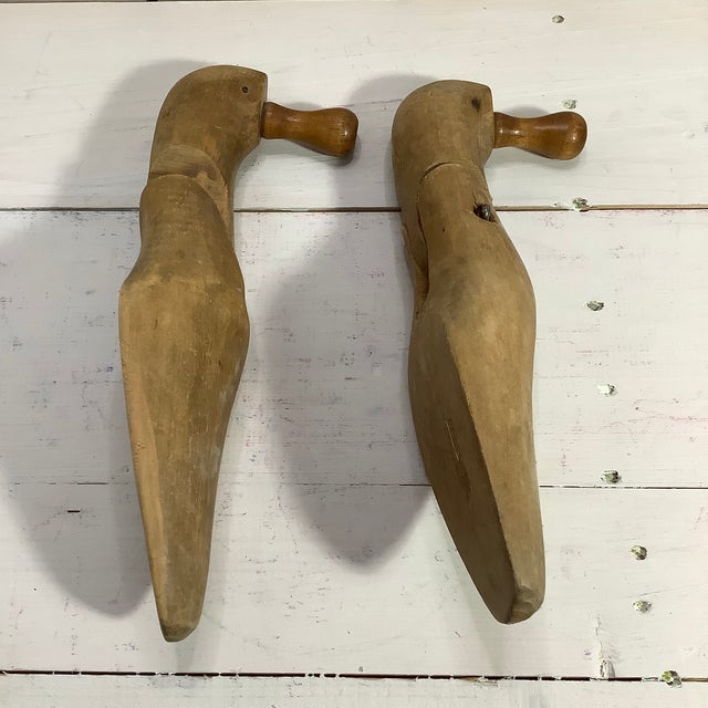 Vintage Rustic Wooden Shoe Forms | Chairish
