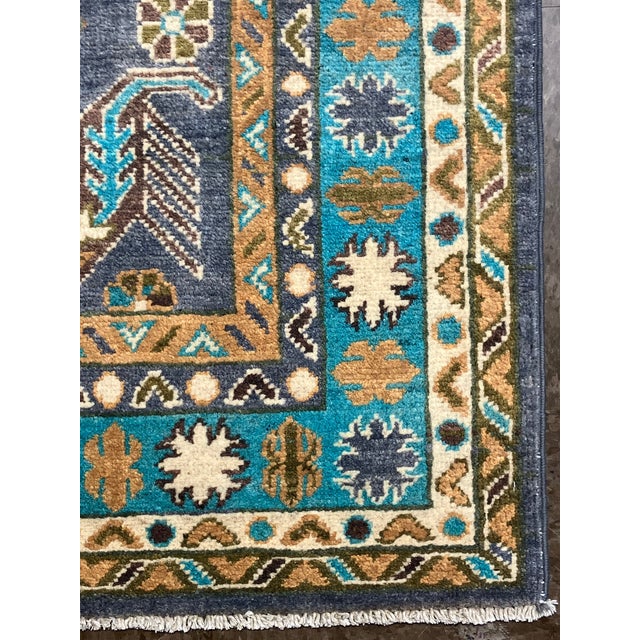 Hand-Knotted Kazak Rug 4'0" X 5'9" For Sale - Image 4 of 5