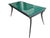 Mid-Century Modern Vintage Table with Green Faux-Marble Glass Top and Curved Legs, 1950s For Sale - Image 3 of 11