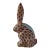 Herend Miniature Red Fishnet Bunny, One Ear Up For Sale