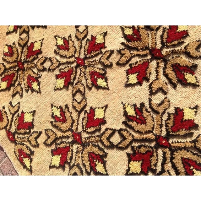 1960s Vintage Hand Knotted Turkish Rug- 58"x104" For Sale - Image 4 of 6