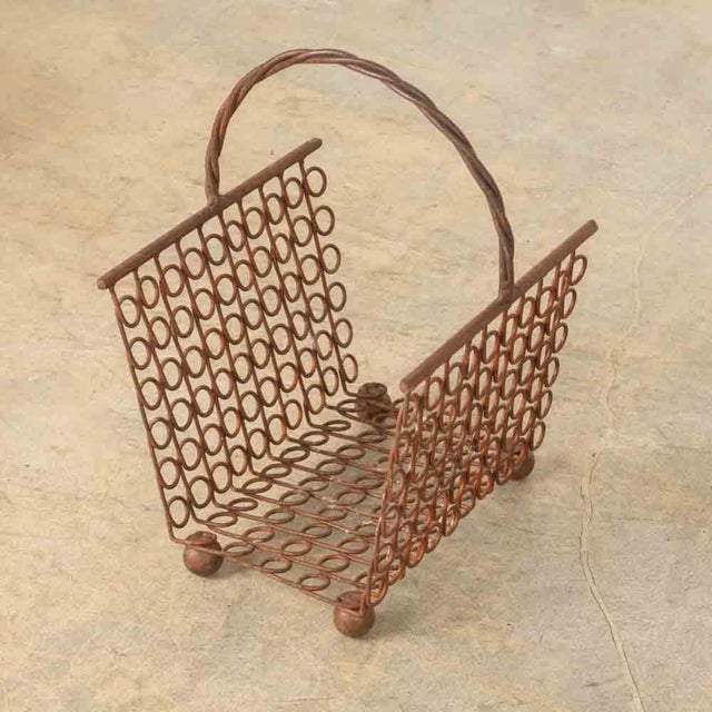 1950s French Modernist Iron Magazine Rack For Sale In Los Angeles - Image 6 of 9