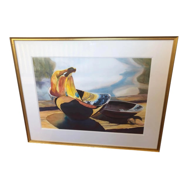 "Chiquita By the Bay" Watercolor Post Impressionist Painting For Sale