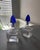 Glass Nachtmann Crystal Sapphire Blue Perfume Decanter Set With Tray & Box MCM Vintage For Sale - Image 7 of 10