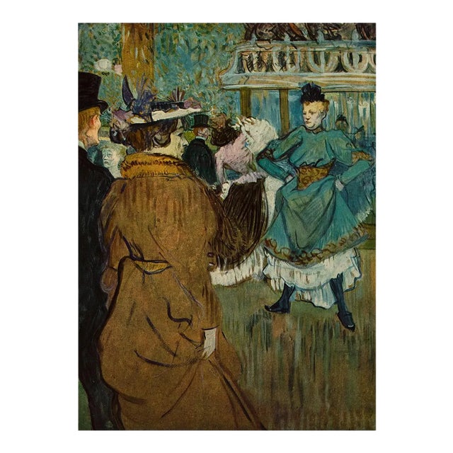 1950s After Toulouse-Lautrec "At the Moulin Rouge: The Start of the Quadrille" Vintage Full Color Print For Sale